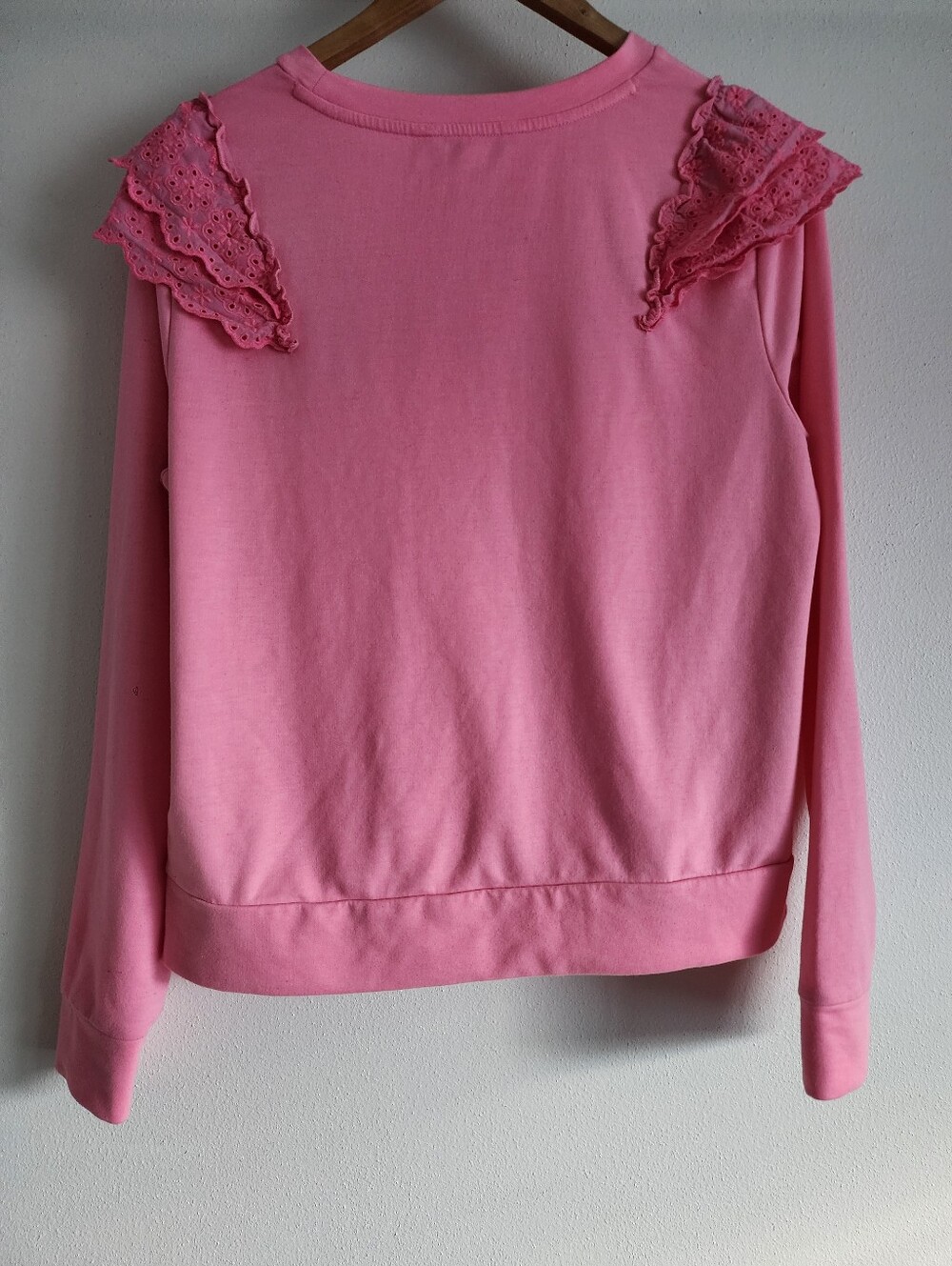 Lilly Pulitzer Deva Ruffle Eyelet Crewneck Pullover Pink Shandy Medium - Picture 6 of 12